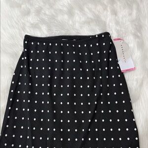 Aeropostale Black and White Polka Dot A-Line Skirt